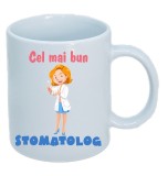 Cana alba personalizata &quot; Cel mai bun stomatolog &quot;, INOVATIX&reg;. 330ml, Oem