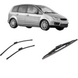 Cumpara ieftin Set 3 stergatoare FORD FOCUS C-MAX (DM2) din 2003-2007, pentru parbriz si luneta fata si spate auto, Bosch Twin-Aerotwin Multi, din cauciuc siliconat