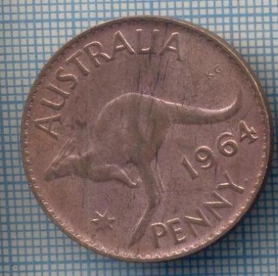 AX 917 MONEDA- AUSTRALIA - 1 PENNY -ANUL 1964 -STAREA CARE SE VEDE foto