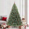 VidaXL Brad de Crăciun artificial cu 300 LED Verde 210 cm PE și PVC 3397861