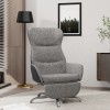 VidaXL Scaun de relaxare cu taburet, gri deschis, material textil 3097465