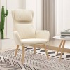 VidaXL Scaun de relaxare, alb crem, catifea 341360