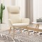 vidaXL Scaun de relaxare, alb crem, catifea 341360