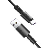 Cablu Date si Incarcare USB la USB Type-C Joyroom S-M406 Rebar, Fast Charging 5A, 1 m, Negru