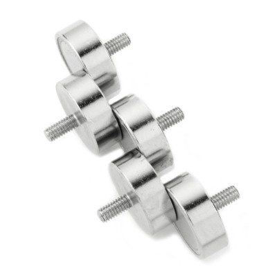 Magnet oala neodim 20mm cu tija filetata - set de 5 bucati foto