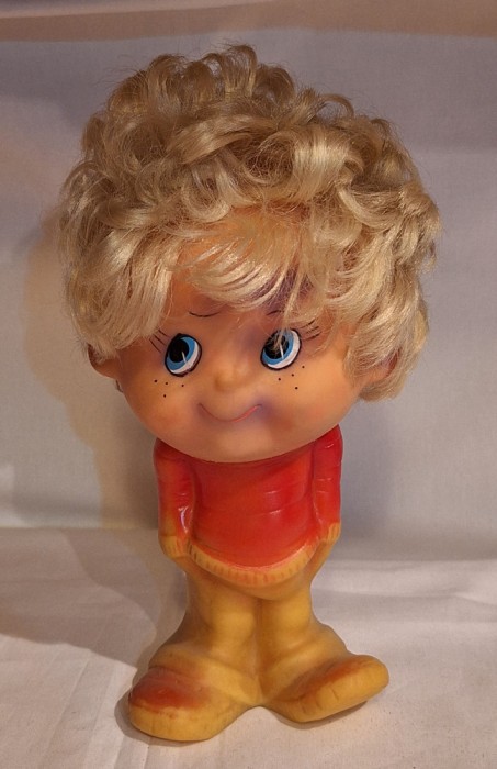 Strengar papusa figurina din cauciuc Jucarie NUMEROTATA, Aradeanca anii 1970