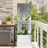 vidaXL Ghiveci de Grădină cu Panou Decorativ Argintiu 50 x 140 cm
