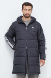 Adidas Originals geacă Adicolor Long bărbați, culoarea negru, de iarnă HZ0684