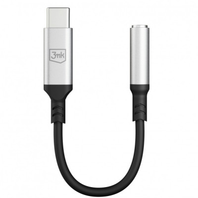Adaptor Audio USB-C - 3.5mm 3MK, Argintiu foto