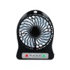 Ventilator Birou Portabil USB, Acumulator 2000mA, 3 Viteze, LED, Negru, FAN-300