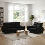 Cumpara ieftin Set de canapea 2 pcs Negru Tesatura