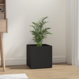 Cumpara ieftin Jardinieră cutie, negru, 40x40x40 cm, lemn prelucrat