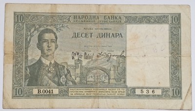 Iugoslavia, 10 Dinara 1939 foto