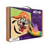 Set pictura cu argila usoara, 29*29 cm - pug dog, Okto