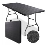 Masa pliabila neagra, pentru gradina, camping sau pescuit, tip valiza, JollyMag, SC02BR, 70x180 cm