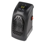 Aeroterma portabila cu incalzire instant, suprafata 25mp, 350W, neagra, iZowe, timer