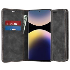 Husa piele Xiaomi Redmi Note 14 Pro 5G Techsuit Confy Cover, negru foto