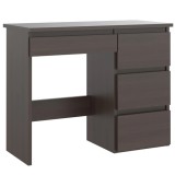 Birou calculator Beta 3 cu 4 sertare, 94x43x75 cm, finisaj wenge Household NewTrend