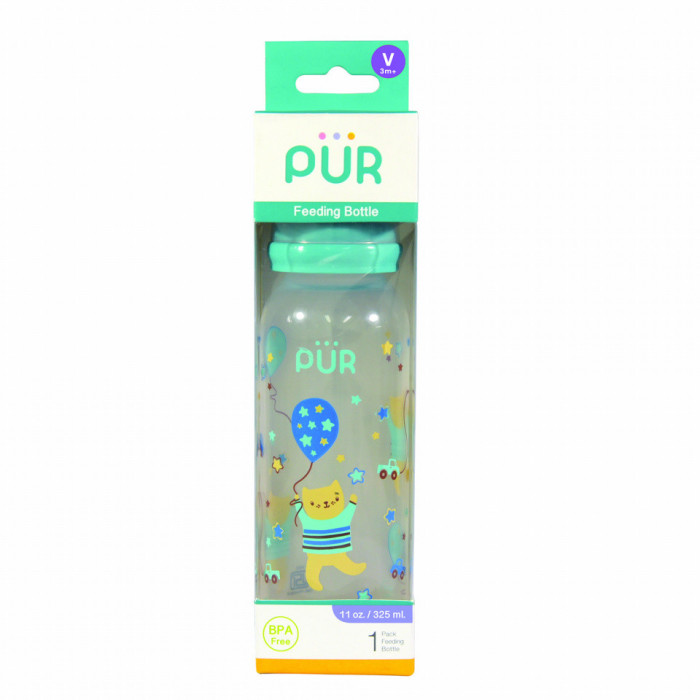 PUR 9017 &ndash; BIBERON CU DESEN +3 LUNI, 325ML