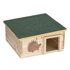 Casa pentru arici Navaris cu acoperis verde detasabil, 40 x 40 x 19 cm, 50821.03