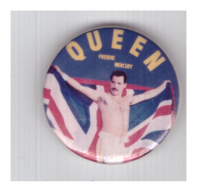 Insigna Queen - Freddie Mercury, anii &amp;#039;80 foto