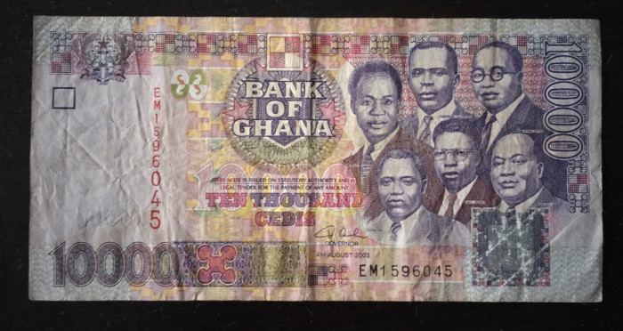 Bancnota Ghana - 10000 Cedis 2003