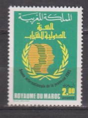 ANUL INTERNATIONAL AL TINERETULUI 1985 MAROC MI. 1080 MNH