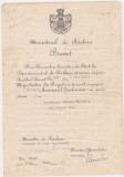 Brevet militar Rom&acirc;nia &ndash; Medalia Serviciul Credincios cu spade, clasa III-a, 1943