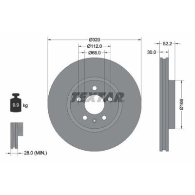 Set disc frana Audi A4 B8 (8k2) 08.07-06.17, A5 (8t3) 06.07-01.17, A5 (8f) 02.09-01.17, Q5 (8rb) 11.08-12.17, Q5 Van (8rb) 11.08-12.17, Fata, 320X30m foto