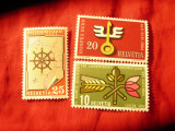 Serie mica Elvetia 1954 - Simboluri Economie, 3 valori, Nestampilat