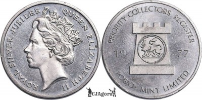 1977 Token - Pobjoy Mint Priority Collectors Register- Regatul Unit foto