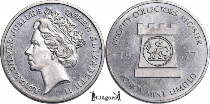 1977 Token - Pobjoy Mint Priority Collectors Register- Regatul Unit