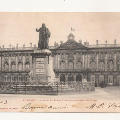 FV4-Carte Postala- FRANTA - Nancy, Statue et place Stanislas, circulata 1903