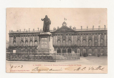 FV4-Carte Postala- FRANTA - Nancy, Statue et place Stanislas, circulata 1903 foto