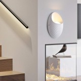 Aplica LED exterior Shell 5W, 3000K, alb mat pentru perete