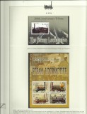 ST KITTS 2004 TRANSPORT TRENURI LOCOMOTIVE PE FILA DE ALBUM MNH