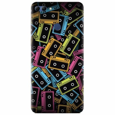 Husa silicon pentru Huawei Y9 2018, Audio Cassette Color Vector foto