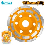 Disc diamantat slefuit segmentat 150 mm, pentru taierea pietrei, betonului si ceramicii - Ingco CGW021501