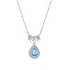 Lantisor Argint 925 Picatura Albastra cu Fundita - ALCA Fine Jewelry