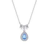 Lantisor Argint 925 Picatura Albastra cu Fundita - ALCA Fine Jewelry
