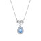 Lantisor Argint 925 Picatura Albastra cu Fundita - ALCA Fine Jewelry