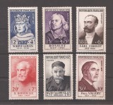 Franta 1954 - Personalitati (cota Mi. 2022 - 150 euro), MNH (vezi descrierea)