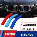 Set ornamente plastic grila fata compatibil BMW seria 5 F10 F11 F18 2014-2017