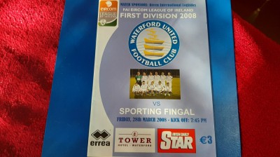 program Waterford United - Sporting Fingal foto