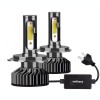 Set 2 Becuri LED Auto F2 H7, 100W (50W/bec), 12000LM, 6000K, Ventilator, Durata 30000h+, Plug&amp;Play