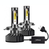 Cumpara ieftin Set 2 Becuri LED Auto F2 H7 100W 12000LM 6000K Ventilator, Alb Rece, Durata 30000h+, Plug &amp; Play