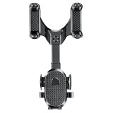 Suport telefon auto, flippy, pentru oglinda retrovizoare, din abs, reglabil 360&Acirc;&deg;, negru