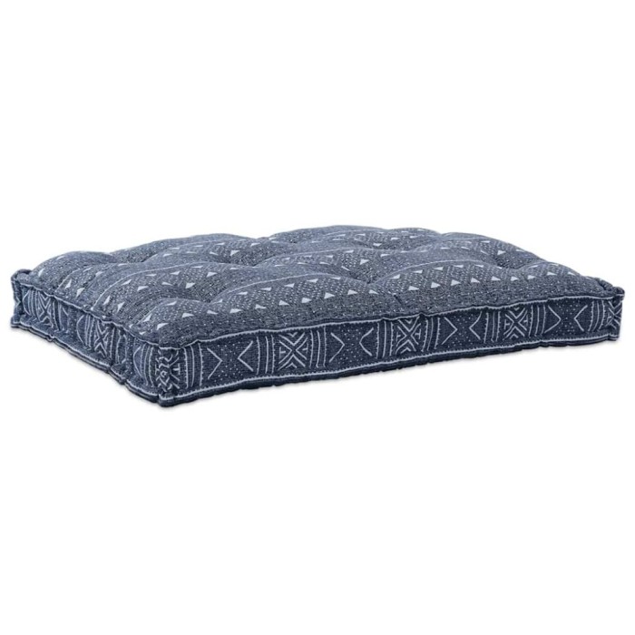 vidaXL Perna pentru canapea pe palet Imprimare Indigo țesătură