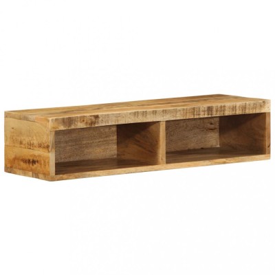 Gossi dulap tv montat pe perete 80x30x19 cm, lemn masiv de mango brut foto