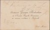 HST A1501 Carte de vizită 1919 lt George Rădulescu misiune militară Belgrad